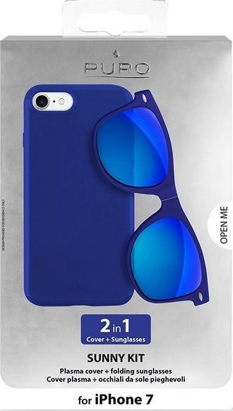 Syze dhe mbrojtëse për iPhone 7/8 + (IPC747SUNNYKIT1BLUE), të kaltra