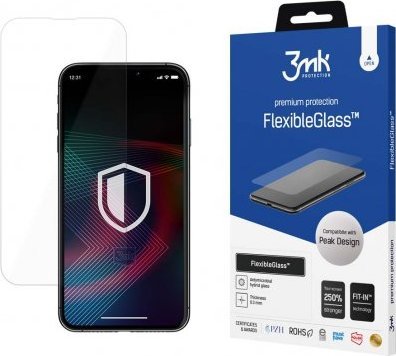 Xham mbrojtës 3mk Flexible Glass Oleo PD, për iPhone 15, 0.3mm, transparent