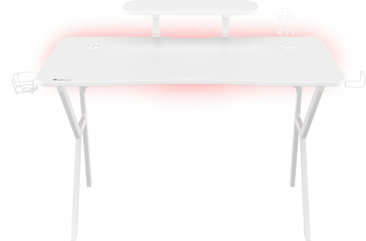 Tavolinë Genesis Holm 320, RGB LED, e bardhë