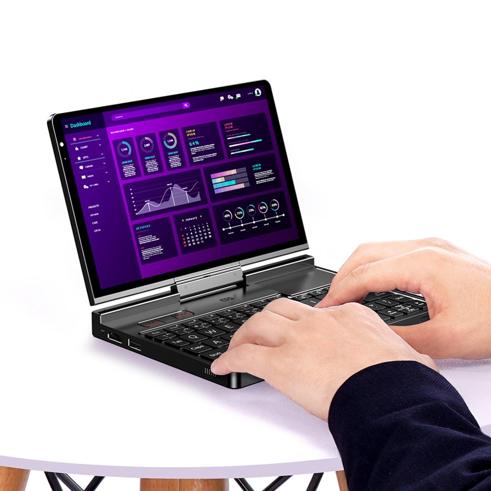 Laptop mini GPD Pocket 4, 8" WQXGA, Ryzen 7 8840U, Touchscreen, 144Hz IPS, 16GB, SSD 1TB, Radeon 780M 3GB, i hirtë