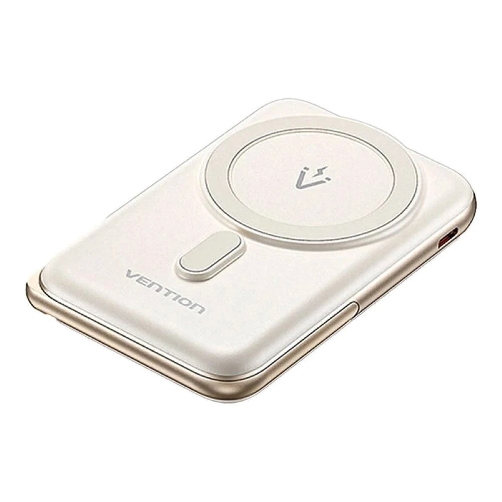 Karikues portativ Vention Magnetic Wireless, 10000mAh, 20W USB C, i bardhë