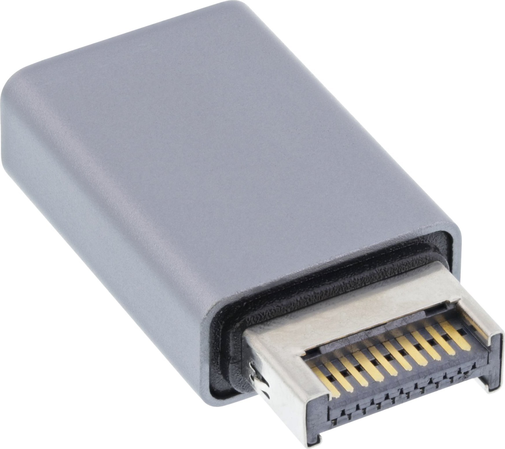 Adaptuer USB InLine USB 3.2, Type E në USB A, 10 Gb/s, i zi