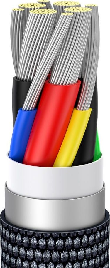 Kабел за полнење Baseus Crystal Shine, USB-C во USB-C, 100W, 2m, црн