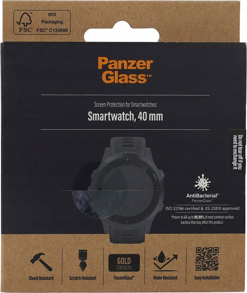 Mbrojtës ekrani PanzerGlass SmartWatch 40mm 3630, xham i temperuar, transparent