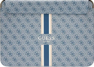 Mbështjellës laptopi Guess 4G Printed Stripes, 16", blu