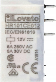 Relé ndërfaqeje Lovato Electric HR101CE012, 12V DC, 1C O 6A