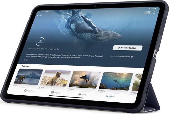 Mbulesë tablet Pipetto Origami No1, për iPad Air 11" 2024 dhe 10.9" 2022 2020, e kaltër e errët