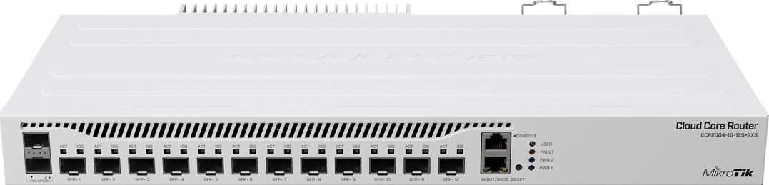 Ruter Mikrotik Cloud Core AL32400, 12x SFP+, 2x SFP28, 1 x RJ45 1000Mb/s, 49 W, i bardhë