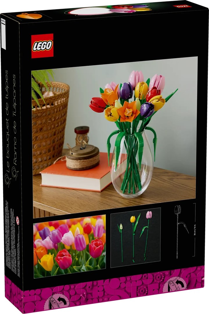 Set LEGO Tulip Bouquet 11501, buqetë dekorative, shumëngjyrëshe