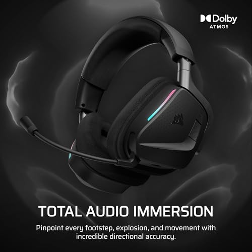 Headset gaming CORSAIR VOID V2 MAX Wireless, Dolby Atmos, pa tela, i zi