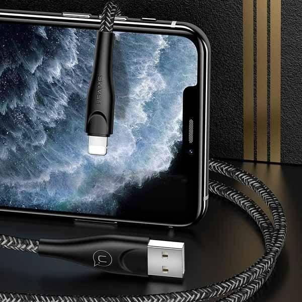 Кабел USB Usams US-SJ352, USB-A во Lightning, 1 m, црвен