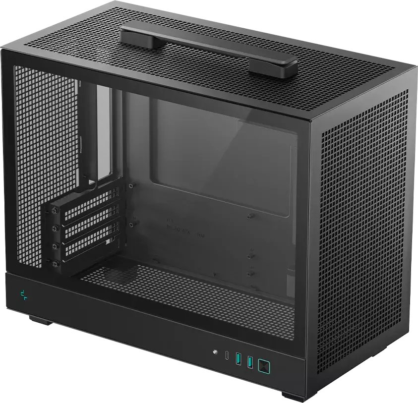 Kutia PC DeepCool CH160 PLUS, Small Form Factor, ATX PSU, e zezë