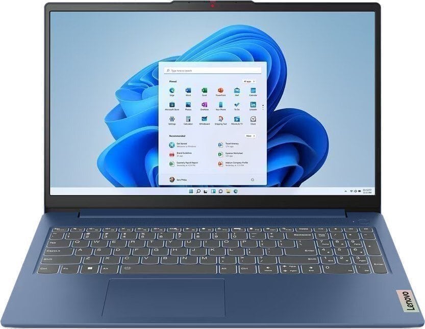 Laptop Lenovo IdeaPad Slim 3, 15.6", Intel Core i3 N305, 8 GB RAM, 512 GB SSD, i kaltër