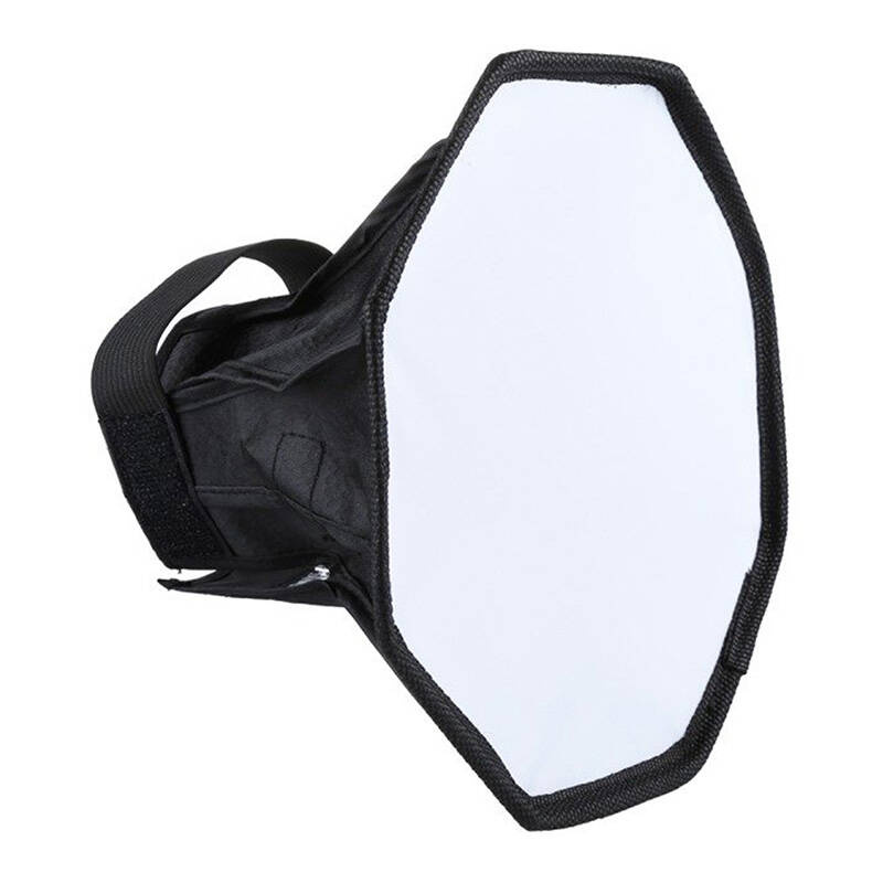 Difuzer softbox oktagonal për blic Puluz, 20 cm, universal, i zi