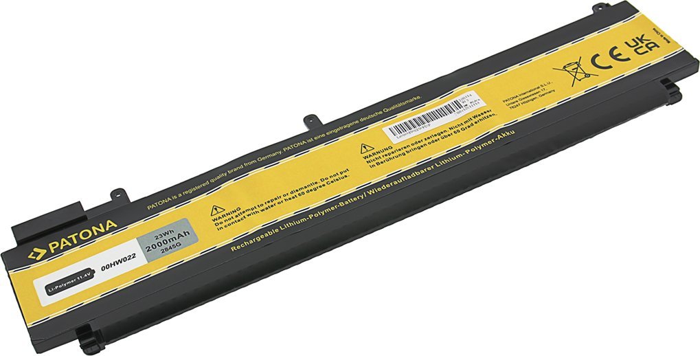 Батерија за лаптоп Patona Pro Lenovo ThinkPad T460s T470s, 2000mAh, Li Pol 11.1V, црна