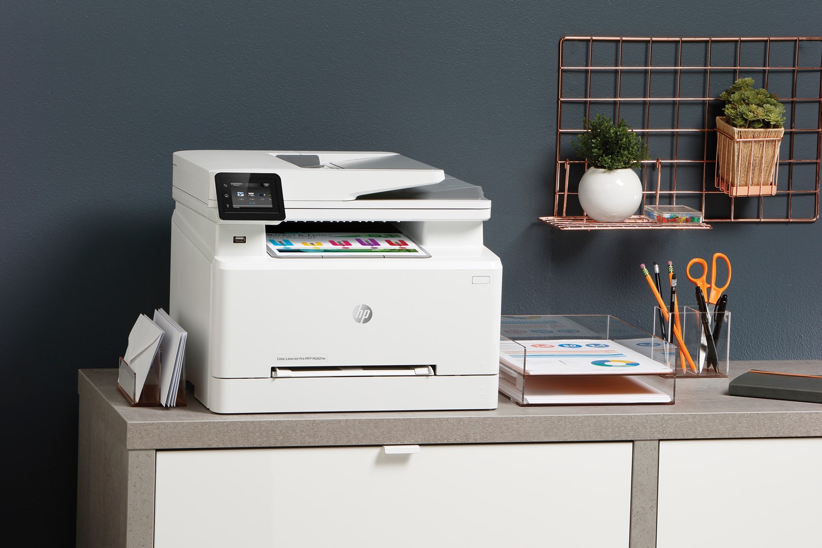Printer HP Color LaserJet Pro MFP M282nw, 600x600 DPI, 21 ppm, A4, i bardhë