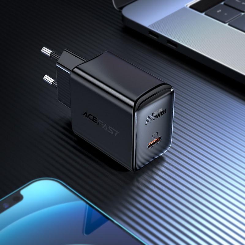 Karikues muri ACEFAST USB C GaN, 30W, PD QC 3.0 PPS, i bardhë
