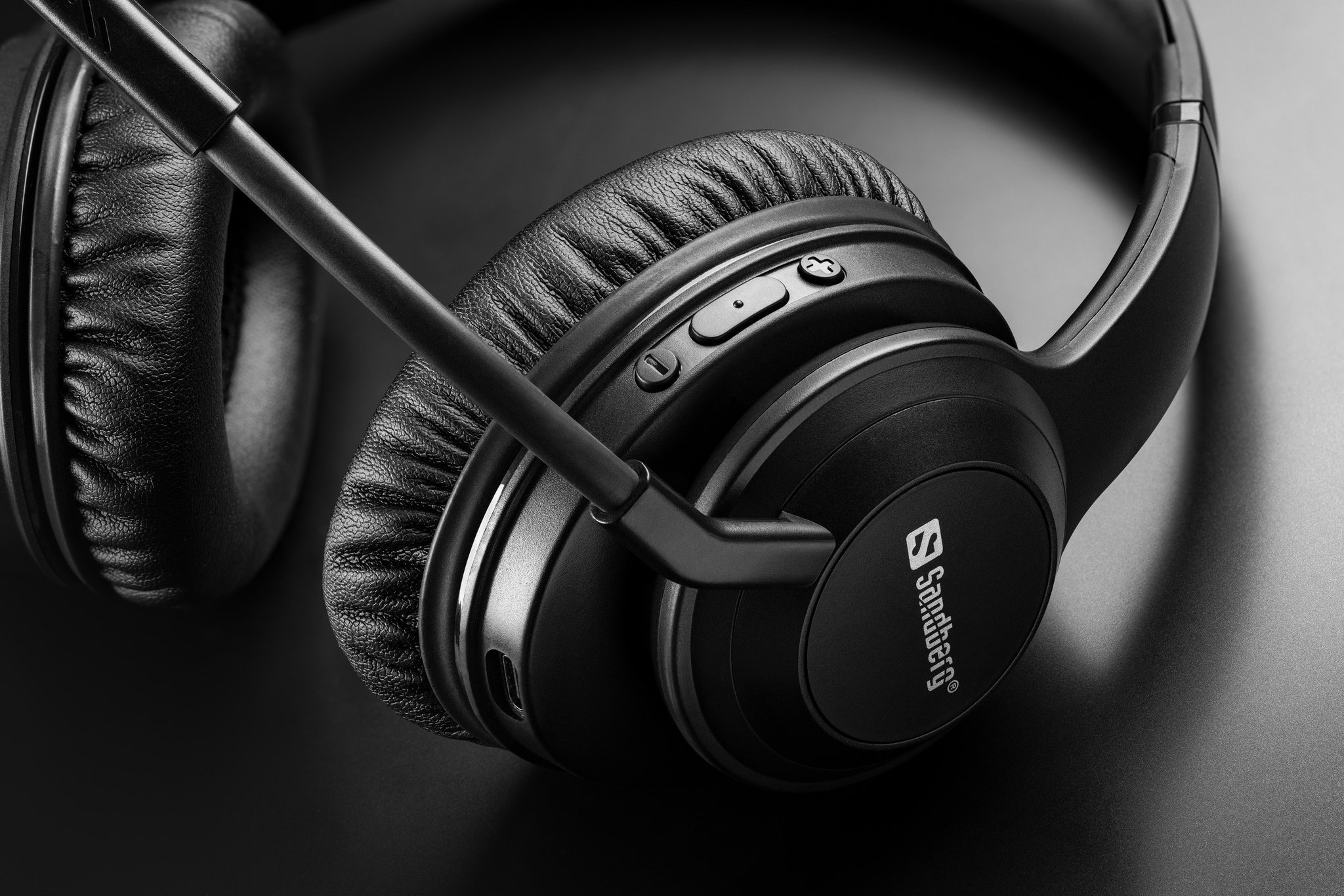 Kufje pa tela Sandberg Wireless Headset ANC+ENC Pro, Bluetooth, ANC dhe ENC, të zeza