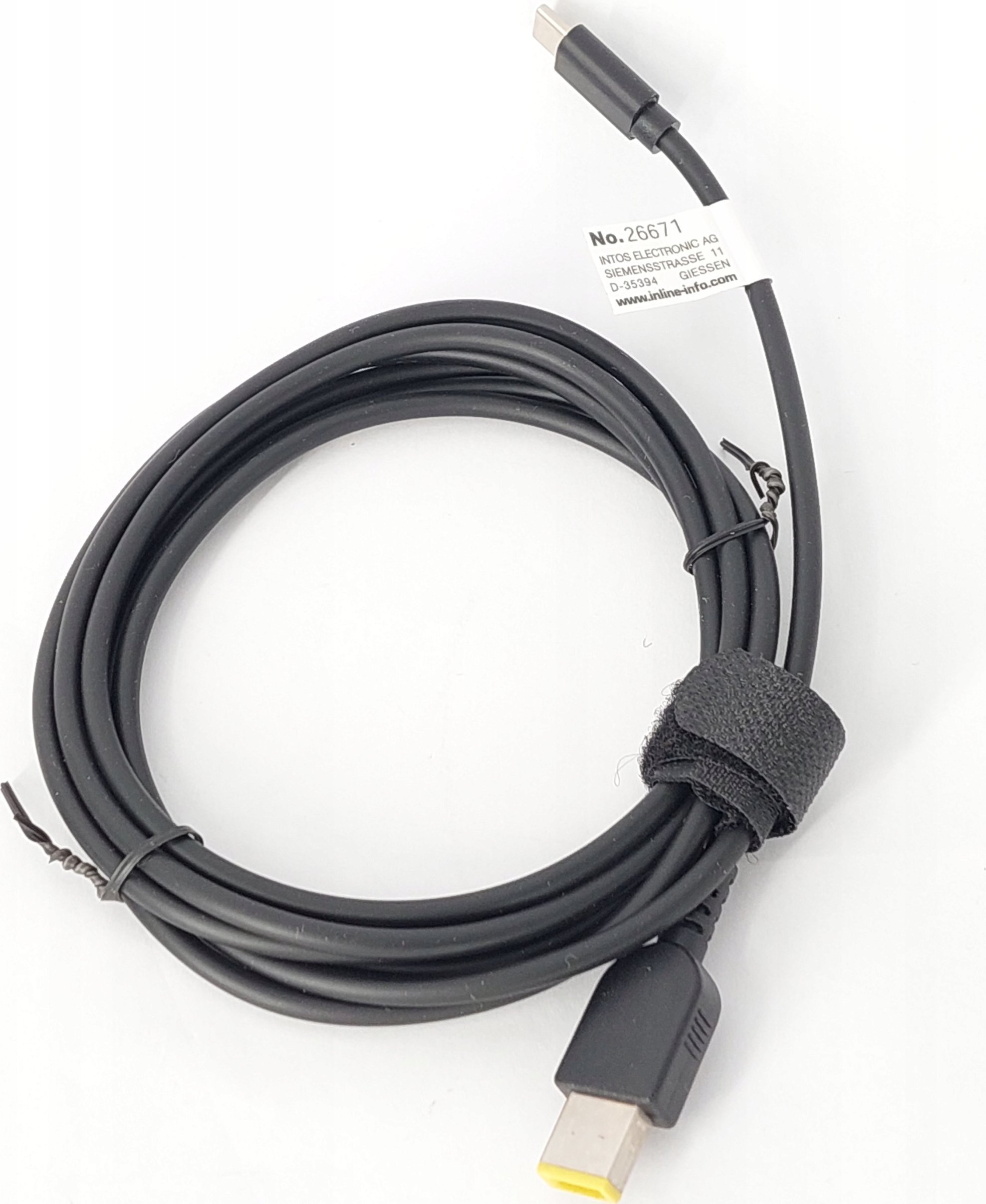 Kabllo karikimi InLine USB Type C në Lenovo Notebook, 2m, e zezë