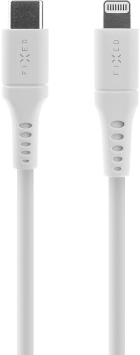Kabllo për të dhëna dhe karikim FIXED USB-C - Lightning, MFi, PD, 2m, e bardhë