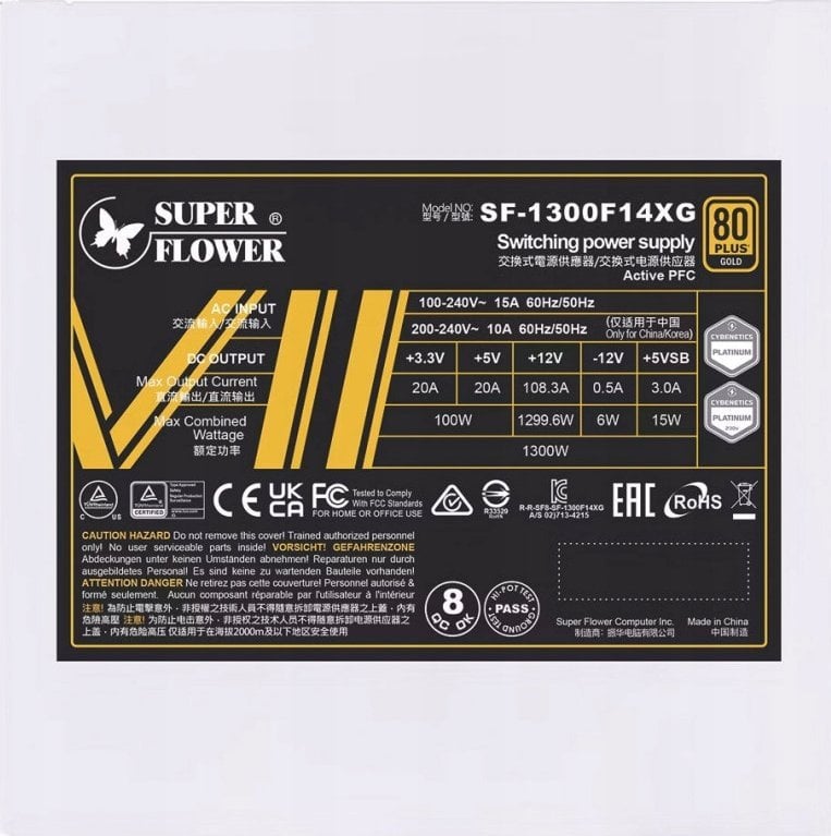 Burim energjie Super Flower Super Flower Leadex VII XG White ATX 3.0, 1300W