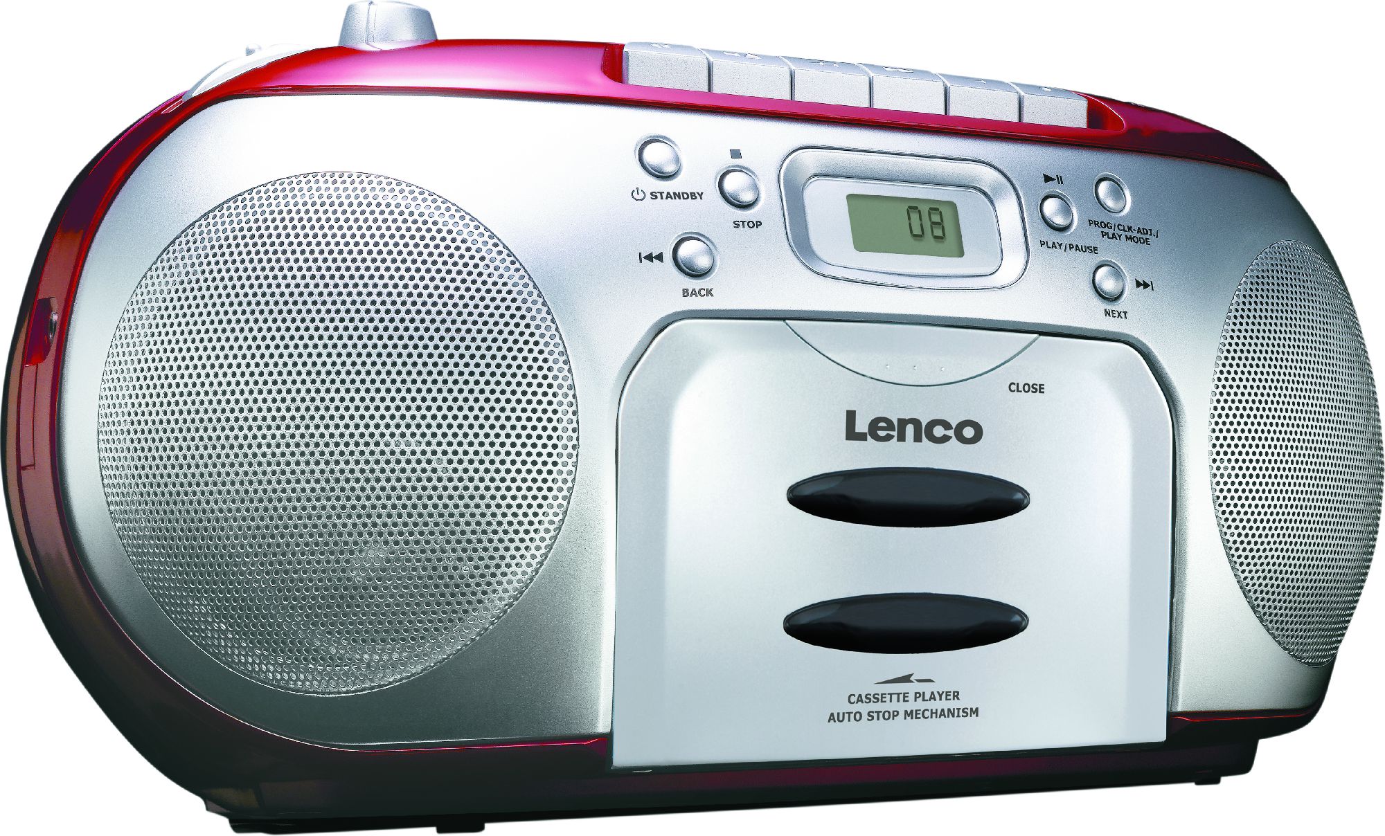 Radio CD kasetofon Lenco SCD-420, FM, LCD, portativ, i zi