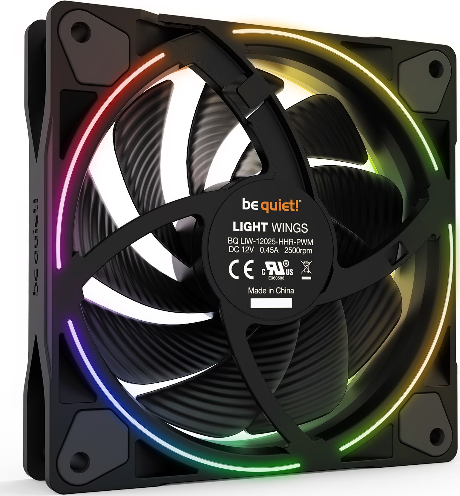 Ventilator PC be quiet Light Wings 120mm PWM, high speed, ARGB