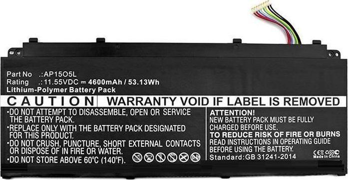 Bateri laptopi CoreParts për Acer Aspire S13, Lithium Polymer, e zezë