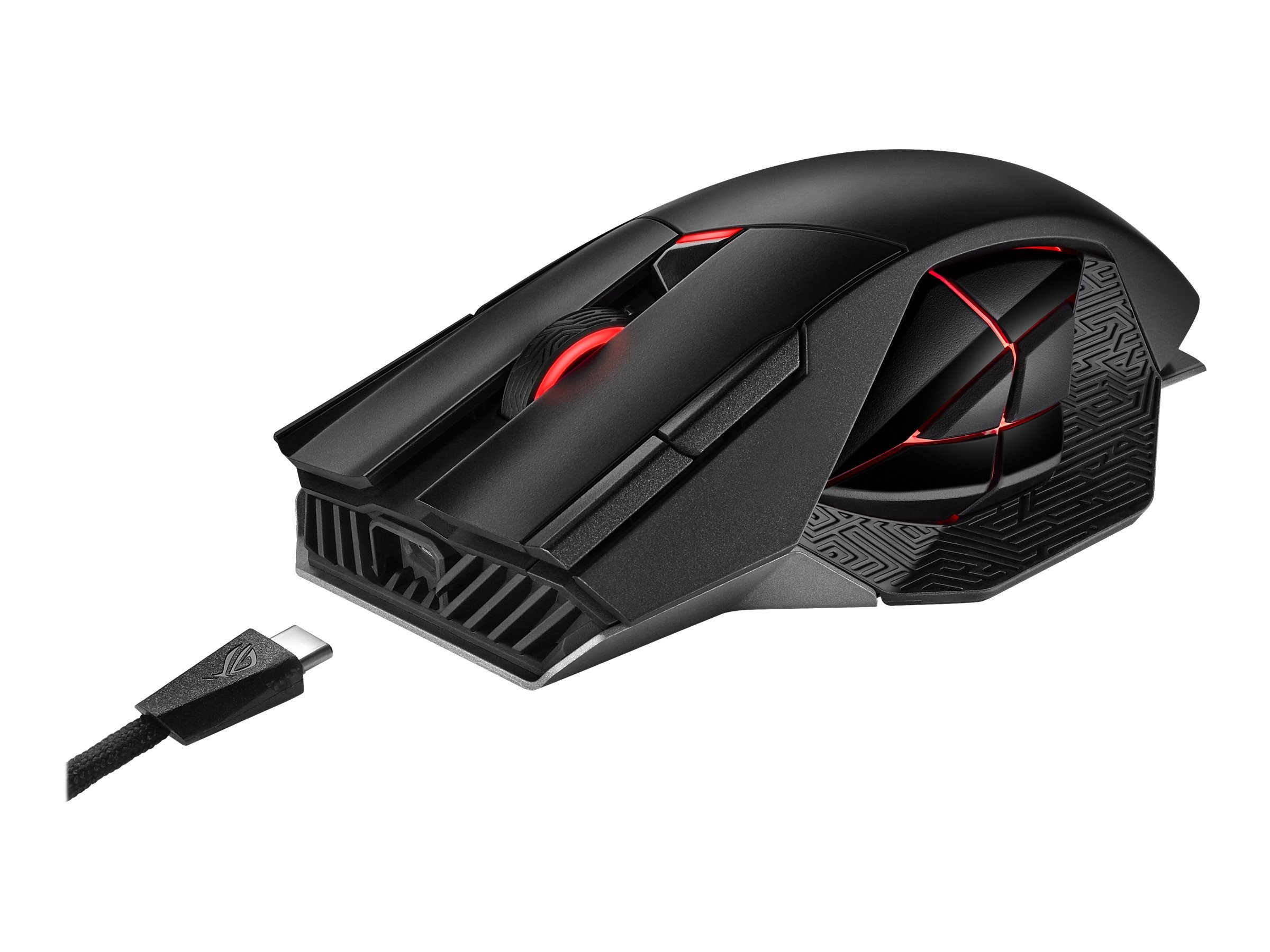 Maus ASUS ROG Spatha X - USB, 2.4GHz, e zezë
