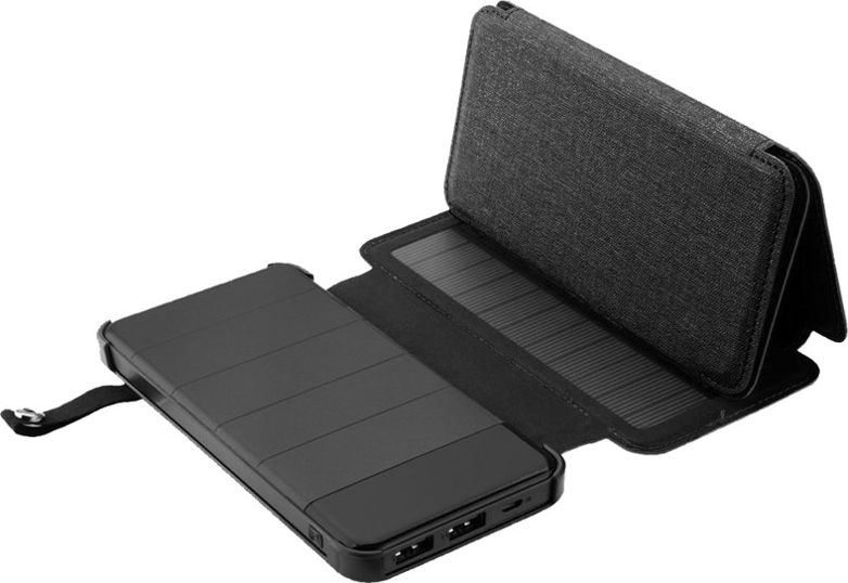 PowerNeed ES8000B Соларен панел со Power Bank, 6 W, 8000 mAh, Црн
