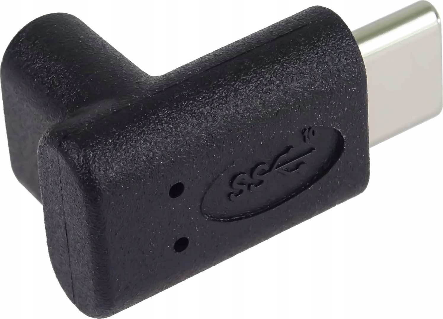 Adapter USB PremiumCord USB C mashkull në USB C femër 90°, USB 3.2 Gen 1, 5 Gbps, i zi