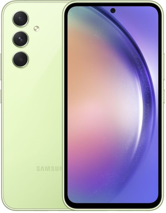 Celular Samsung Galaxy A54 5G, 6.4", 8GB RAM, 128GB, e gjelber e hapur