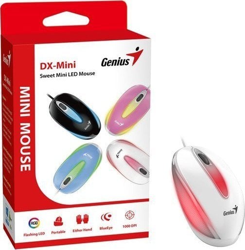Maus Genius DX-Mini, 1000DPI, i bardhë