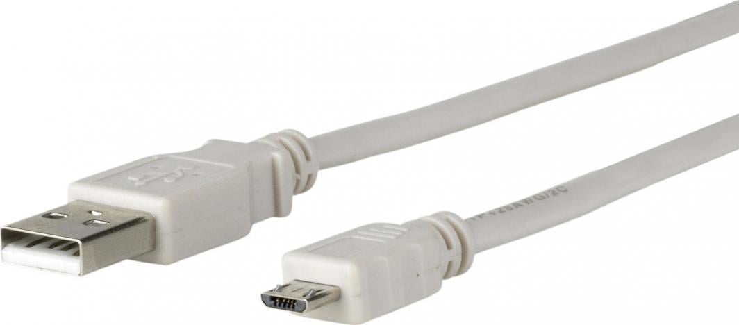 Kabllo USB MicroConnect microUSB në USB A, 5 m, USB 2.0, gri
