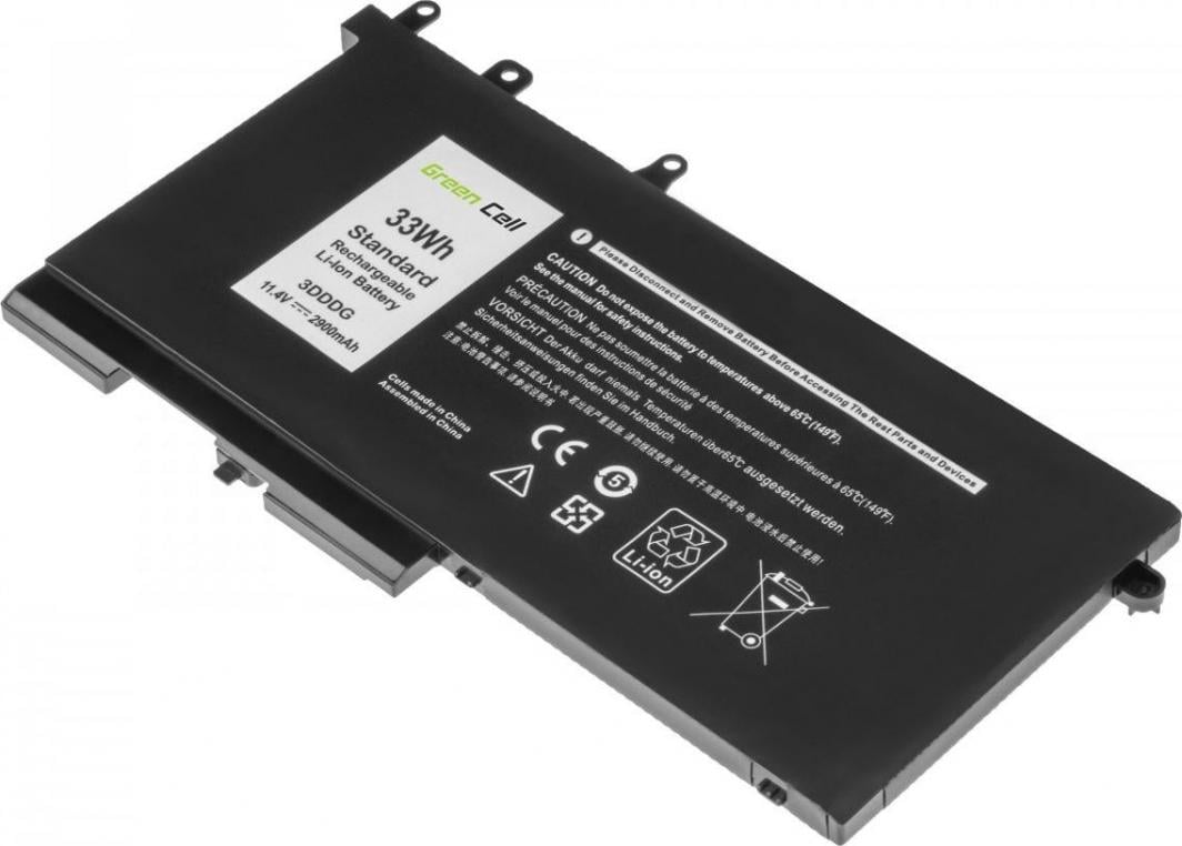 Bateri laptopi Green Cell 3DDDG 3S1P, 2900mAh, 11.4V, e zezë