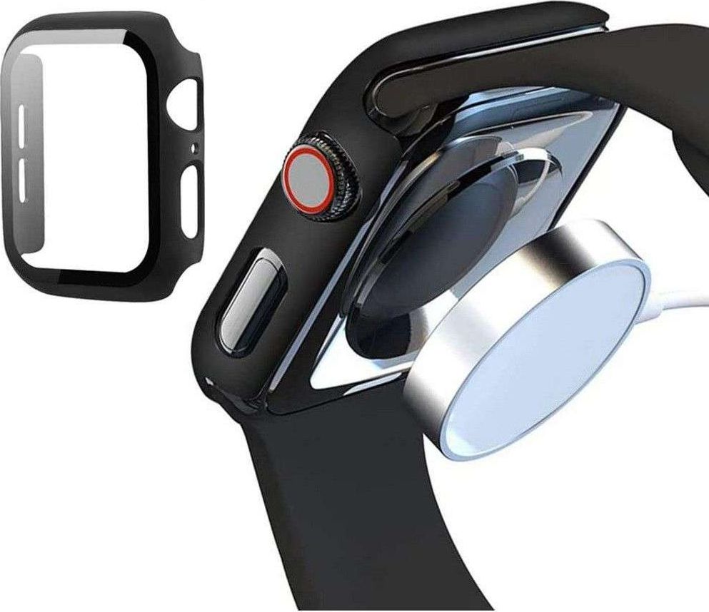 Mbulesë mbrojtëse Tech-Protect Defense360 për Apple Watch 7 45mm, me xham të integruar, e zezë
