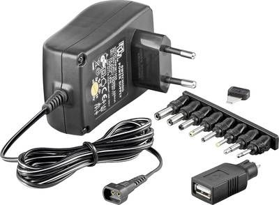 Përshtatës për çelës rrotullues Goobay, 1500mA, 3-12 Volt, i zi