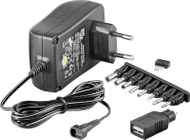 Përshtatës për çelës rrotullues Goobay, 1500mA, 3-12 Volt, i zi