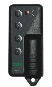 Telekomandë F&amp;F RS-P4, 4 butona, 12V A23, e zezë