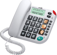 Maxcom KXT480 жичен десктоп телефон, бел