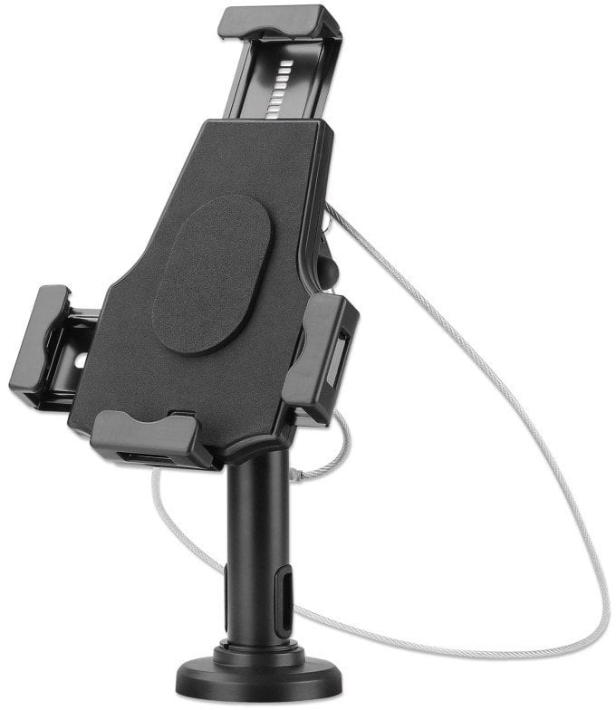 Mbajtëse tavoline dhe muri Manhattan i sigurt për tablet, 7.9" 10.5", rrotullim 360°, e zezë