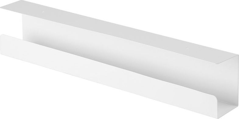 Organizues kabllosh Value Holder, 600 x 114 x 76 mm, çelik, i bardhë