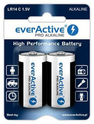 Bateri alkaline EverActive Pro LR14 C, 1.5V, set 2 copë