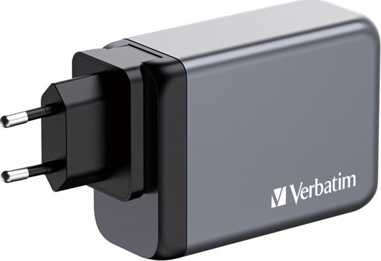 Karikues GaN Verbatim GNC-240, 240W, 3x USB-C 1x USB-A QC 3.0, i bardhë