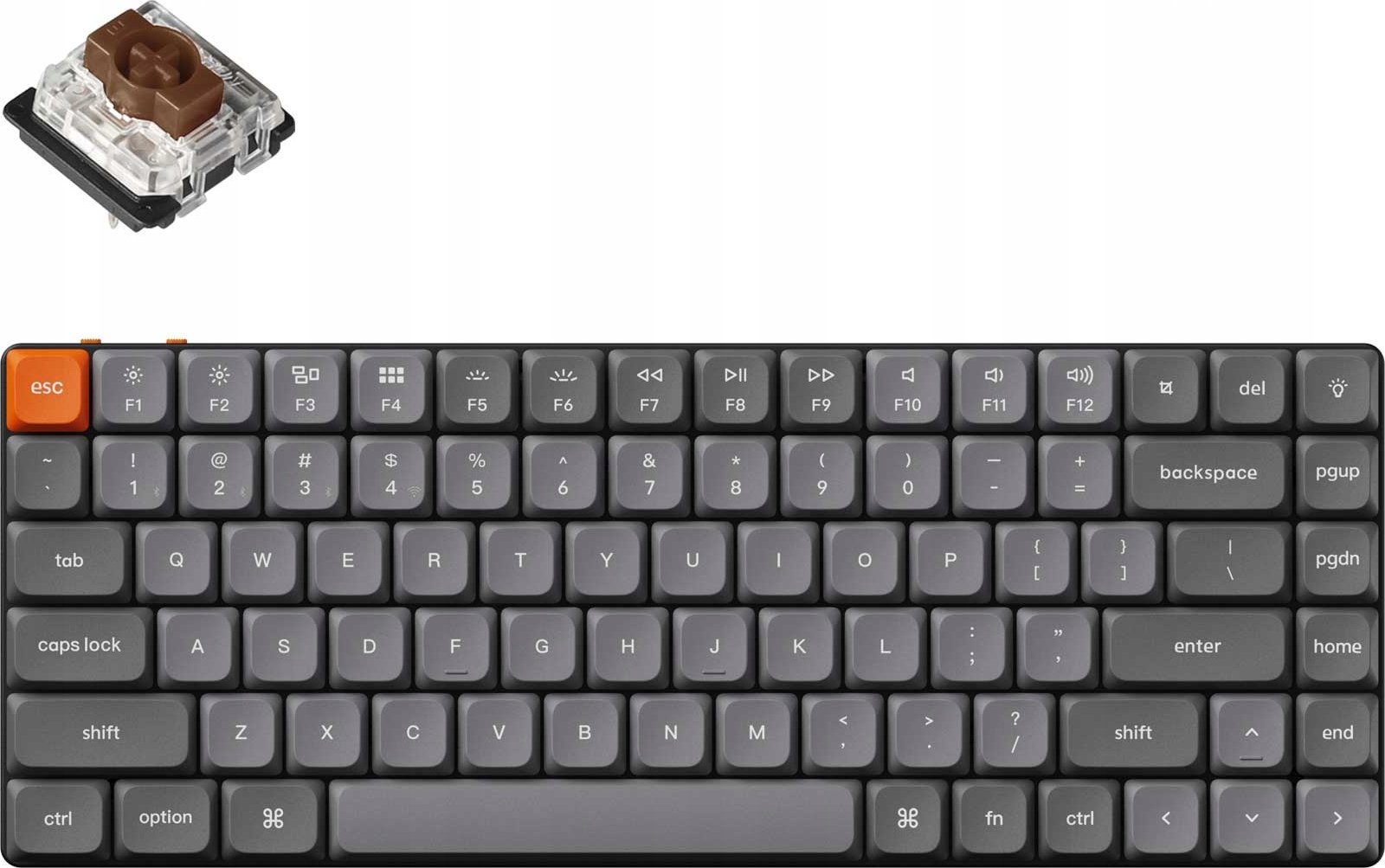Механичка тастатура Keychron K3 Max, RGB, безжична 2.4GHz Bluetooth, низок профил, сива