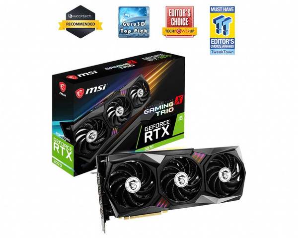 Kartë grafike MSI GeF RTX 3070 Ti GAMING X TRIO 8GB, LHR