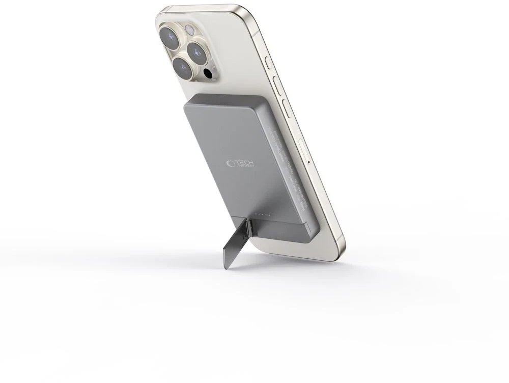 Power bank Tech-Protect PB14 LifeMag MagSafe, 5000mAh, USB C, gri hapësinor
