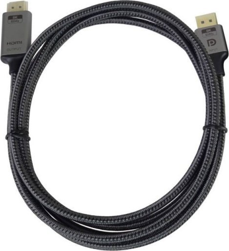Кабел PremiumCord DisplayPort во HDMI 2.1, 8K 60Hz, 2m, црн