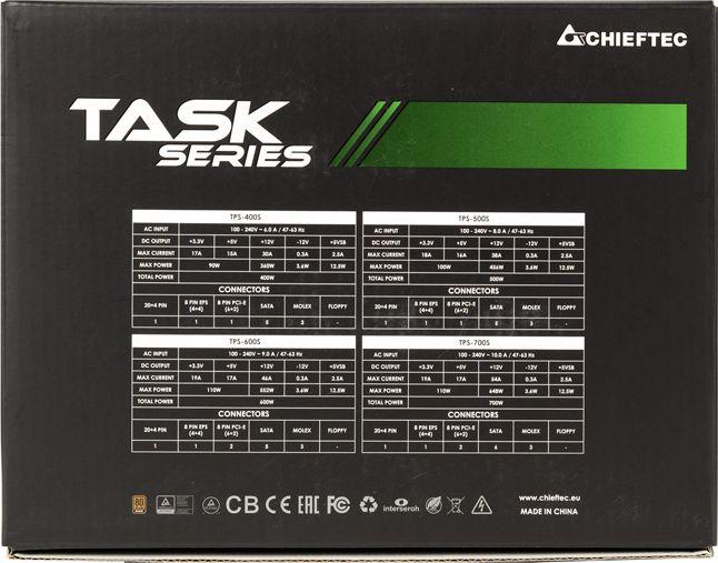 Burim energjie Chieftec Task TPS-600S ATX, 600W
