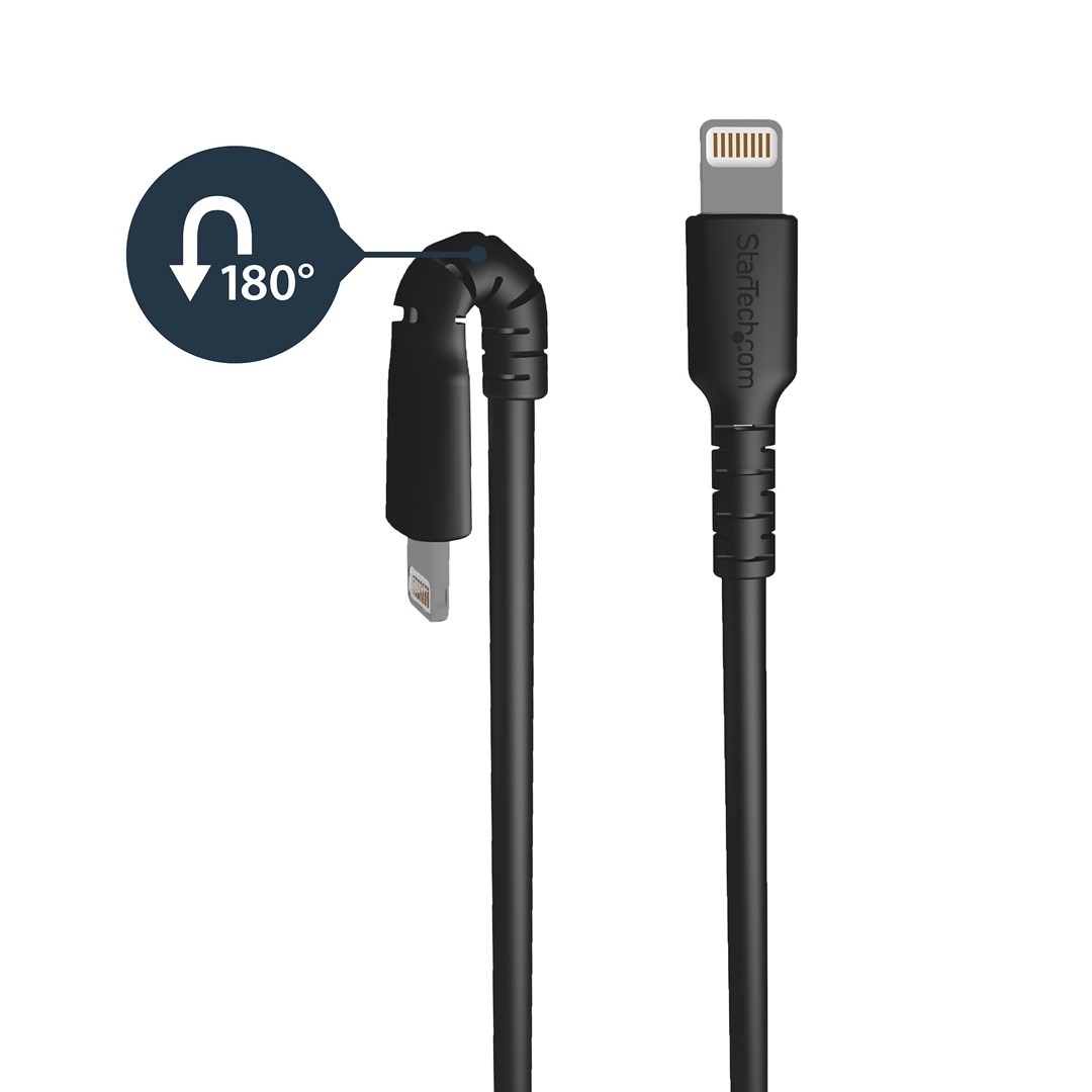 Kabllo karikimi StarTech.com USB-A në Lightning, 2m, Apple MFi Certified, e zezë